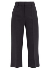 Valentino High-rise wool-blend cropped trousers