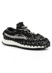 Valentino Crochet Sneaker in Black/White at Nordstrom