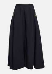 Valentino Crêpe Couture A-line midi skirt