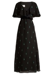 Valentino Crystal-embellished silk crepe de Chine gown