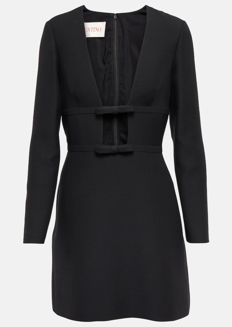 Valentino Cutout wool and silk minidress