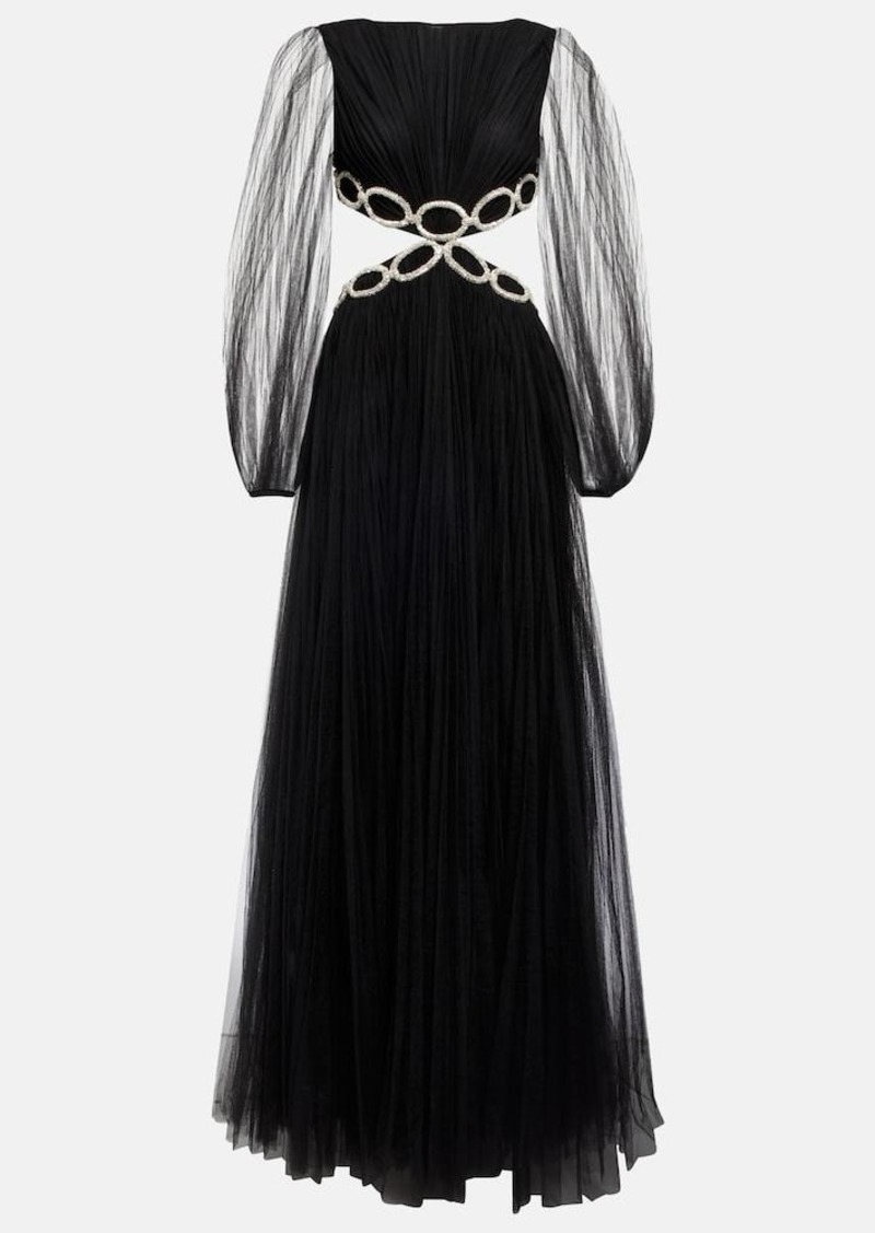 Valentino Embellished cutout tulle gown