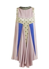 Valentino Floral-jacquard panelled dress