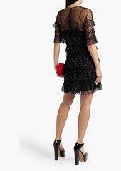 Valentino Garavani - Embellished tulle mini dress - Black - IT 44