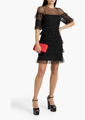 Valentino Garavani - Embellished tulle mini dress - Black - IT 44
