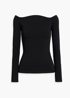 Valentino Garavani - Off-the-shoulder stretch-knit sweater - Black - M