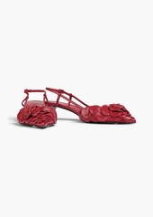 Valentino Garavani - 03 Rose Edition Atelier leather slingback pumps - Burgundy - EU 36