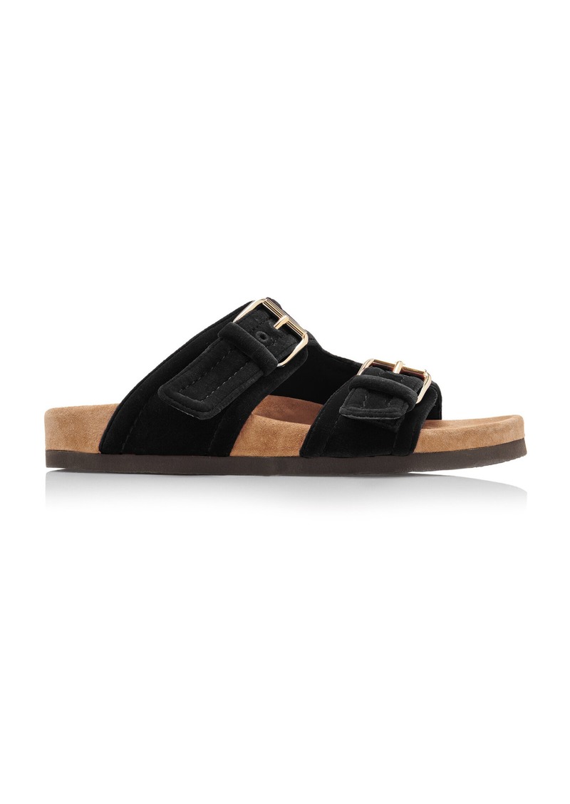 Valentino Garavani - Anywear Velvet Slide Sandals - Black - IT 37.5 - Moda Operandi