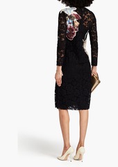 Valentino Garavani - Appliquéd cotton-blend corded lace dress - Black - IT 38