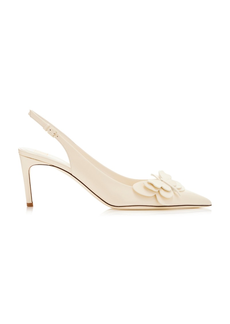 Valentino Garavani - Archive Butterfly Slingback Pumps - Ivory - IT 39.5 - Moda Operandi