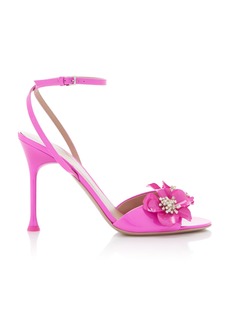 Valentino Garavani - Archive Wild Flower Leather Sandals - Pink - IT 37 - Moda Operandi