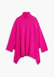 Valentino Garavani - Asymmetric wool and cashmere-blend turtleneck sweater - Pink - S