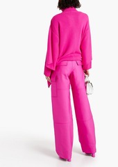 Valentino Garavani - Asymmetric wool and cashmere-blend turtleneck sweater - Pink - S