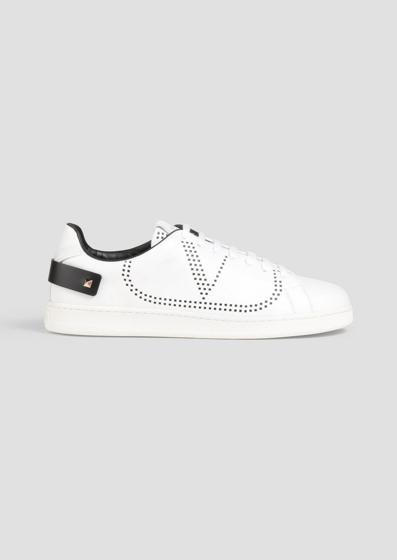 Valentino Garavani - Backnet perforated leather sneakers - White - EU 44.5