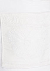 Valentino Garavani - Bead-embellished denim shorts - White - 26