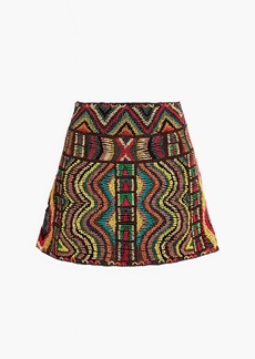 Valentino Garavani - Embroidered beaded tulle mini skirt - Multicolor - IT 38