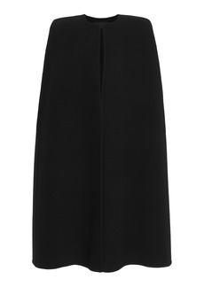 Valentino Garavani - Broad-Shouldered Wool-Cashmere Cape - Black - IT 42 - Moda Operandi