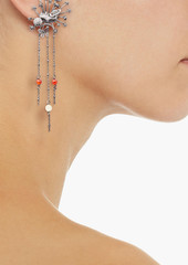 Valentino Garavani - Burnished silver-tone bead earrings - Metallic - OneSize
