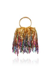 Valentino Garavani - Carry Secrets Sequin-Fringed Silk-Blend Top Handle Bag - Multi - OS - Moda Operandi