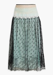 Valentino Garavani - Lace midi skirt - Green - IT 40