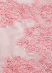 Valentino Garavani - Chantilly lace-paneled modal and cashmere-blend scarf - Pink - OneSize