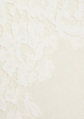 Valentino Garavani - Corded lace-paneled wool and silk-blend sweater - White - M