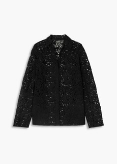 Valentino Garavani - Cotton-blend corded lace jacket - Black - IT 38