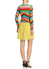 Valentino Garavani - Cotton-blend corded lace mini skirt - Yellow - IT 38