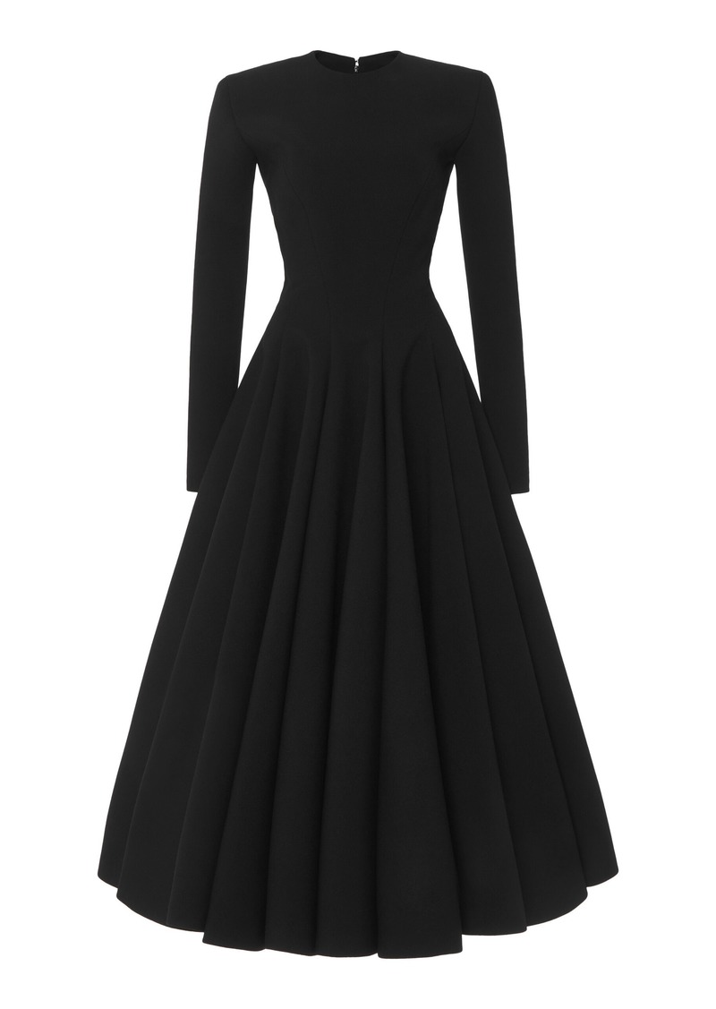 Valentino Garavani - Crepe Midi Dress - Black - IT 48 - Moda Operandi