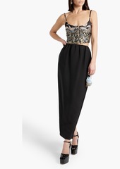 Valentino Garavani - Cropped metallic brocade top - Black - IT 40