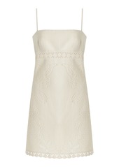 Valentino Garavani - Crotchet Cotton-Blend Mini Dress - Ivory - IT 38 - Moda Operandi