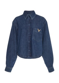 Valentino Garavani - Denim Shirt Jacket - Medium Wash - IT 44 - Moda Operandi