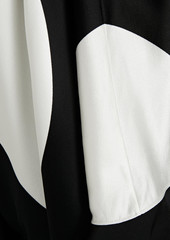 Valentino Garavani - Draped polka-dot satin-crepe midi dress - Black - IT 36