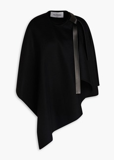 Valentino Garavani - Draped wool and cashmere-blend felt cape - Black - IT 40