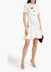 Valentino Garavani - Embellished knitted mini dress - White - M