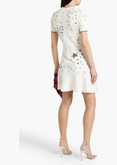 Valentino Garavani - Embellished knitted mini dress - White - M
