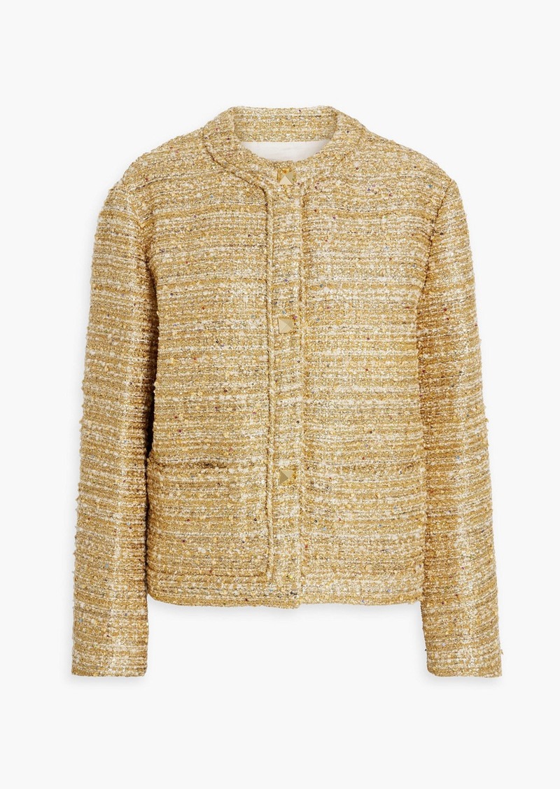 Valentino Garavani - Embellished metallic bouclé-tweed jacket - Metallic - IT 44