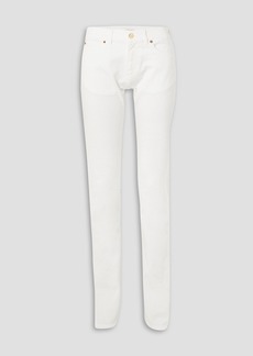 Valentino Garavani - Embellished mid-rise skinny jeans - White - 28