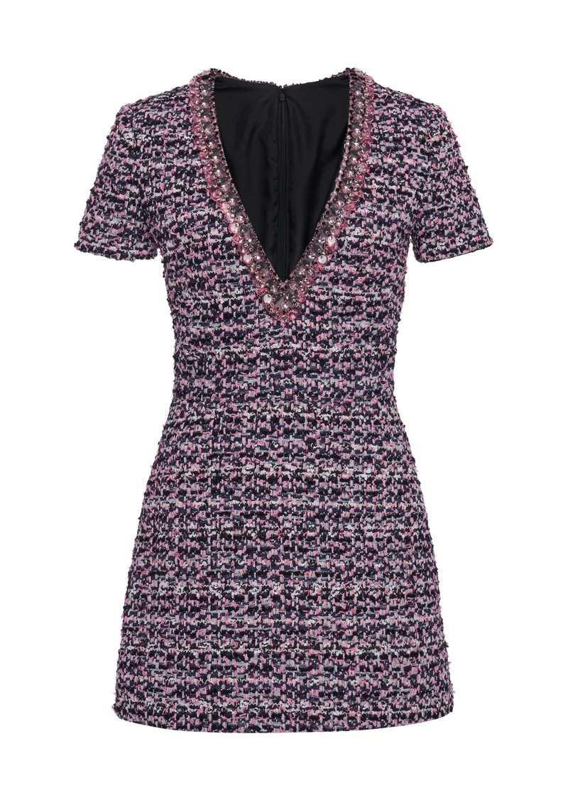 Valentino Garavani - Embellished Tweed Mini Dress - Black/white - IT 40 - Moda Operandi