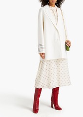 Valentino Garavani - Embellished wool and cashmere-blend felt coat - White - IT 44