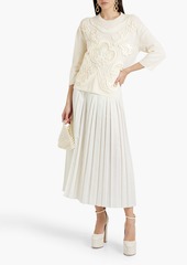 Valentino Garavani - Embellished wool and cashmere-blend sweater - White - XL