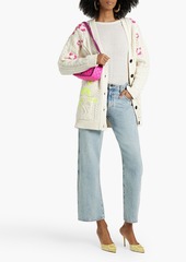 Valentino Garavani - Embroidered cable-knit wool and cashmere-blend cardigan - White - XS