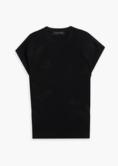 Valentino Garavani - Embroidered ribbed-knit top - Black - XS