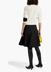 Valentino Garavani - Flared wool and silk-blend mini skirt - Black - IT 38