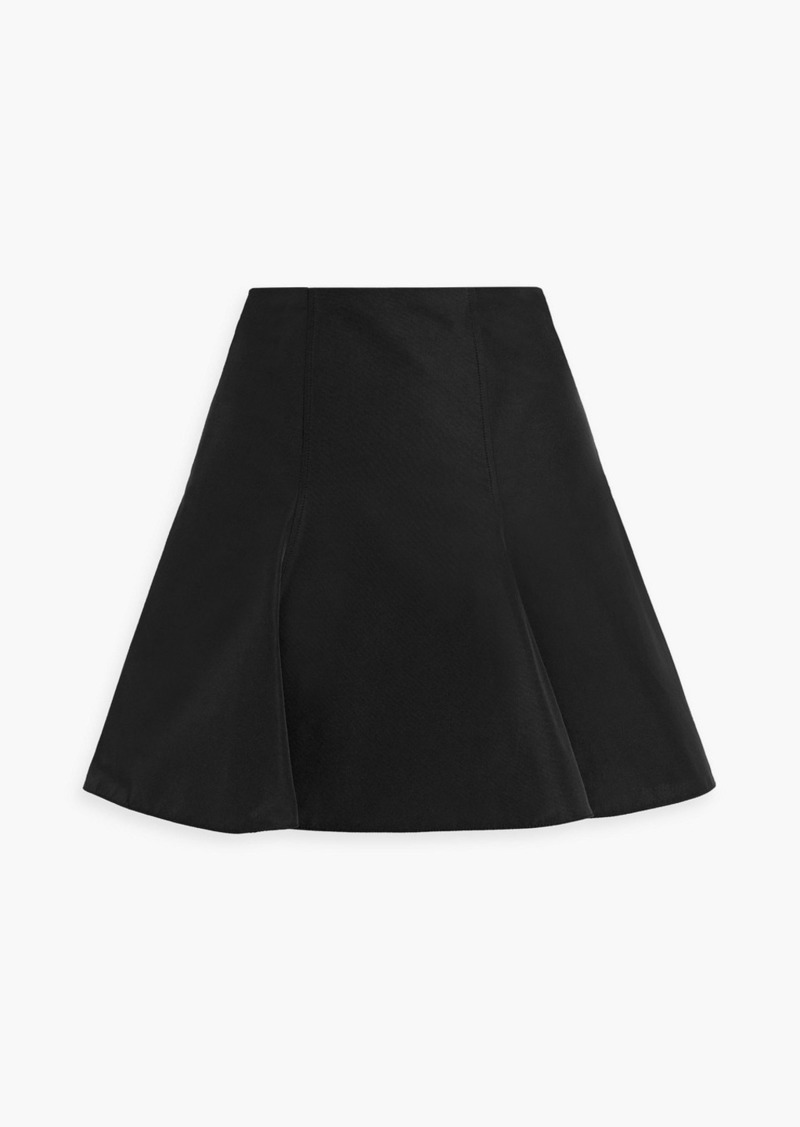 Valentino Garavani - Fluted cotton-blend faille mini skirt - Black - IT 42