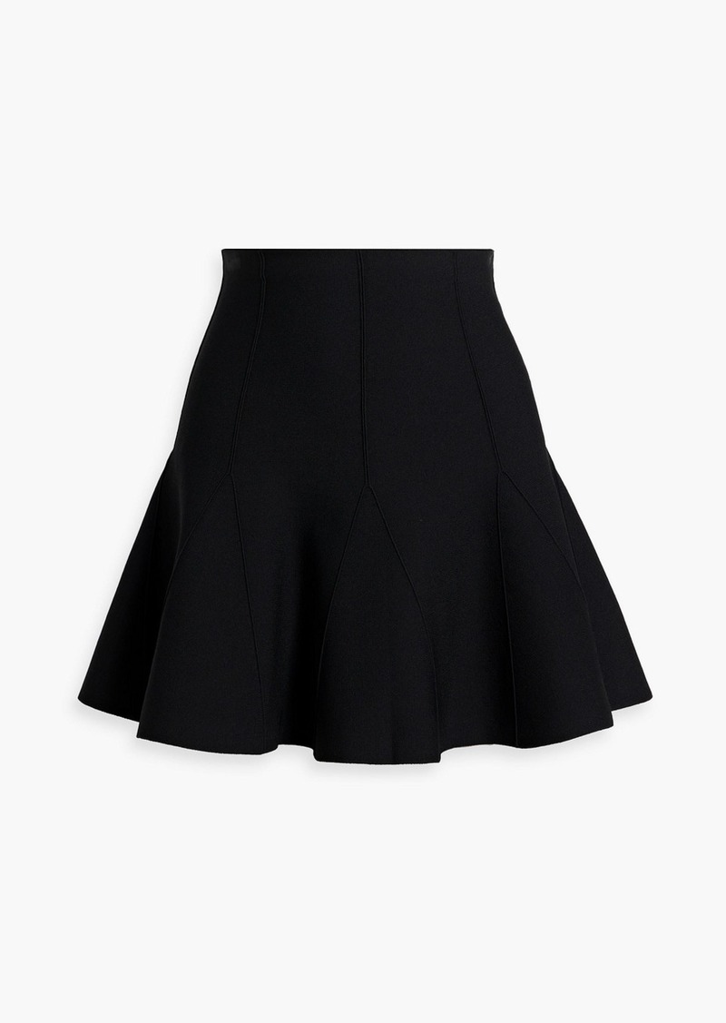 Valentino Garavani - Fluted stretch-knit mini skirt - Black - S
