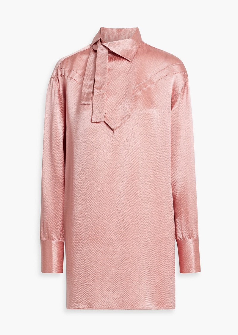 Valentino Garavani - Hammered-satin mini dress - Pink - IT 44