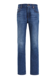 Valentino Garavani - High-Rise Slim-Leg Jeans - Medium Wash - 26 - Moda Operandi