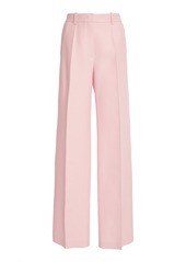 Valentino Garavani - High-Rise Wool-Blend Wide-Leg Pants - Pink - IT 40 - Moda Operandi