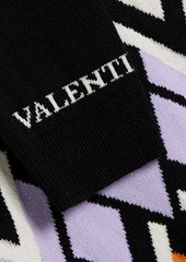 Valentino Garavani - Intarsia wool and cashmere-blend sweater - Black - S
